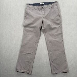 Flag & Anthem Mens Madeflex Chino Pants Gray Straight Leg 36x30 Stretch Cotton